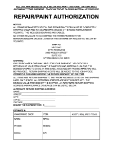 Repair/Paint Authorization Form